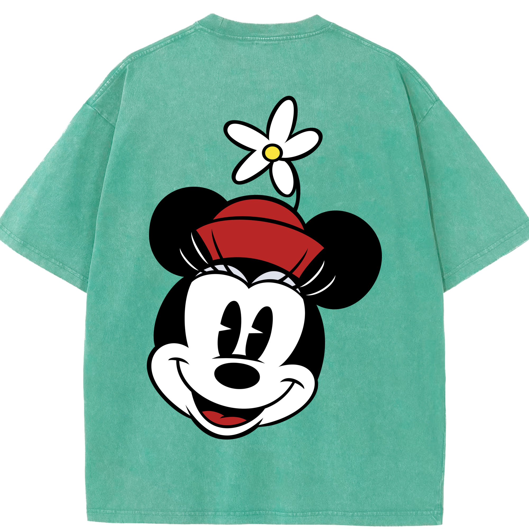 （画像用） ミッキーマウス Mickey Mouse 綿100% ヴィンテージ風 半袖Tシャツ（背面プリント）